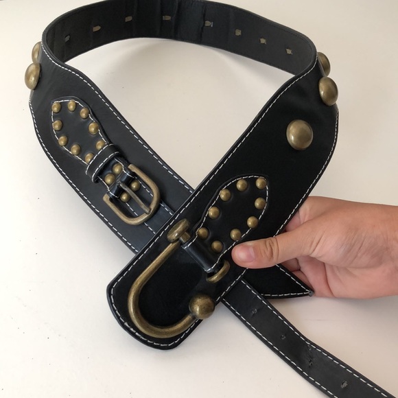 Black Edgy Punk Style Unique Belt main image 5